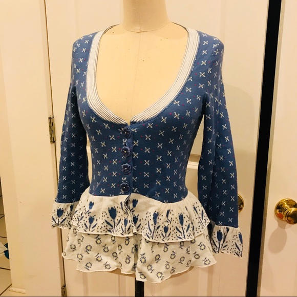 Anthropologie Sweaters - Anthropologie Blue Cardigan